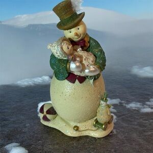 Festive Holiday Snowman with Baby